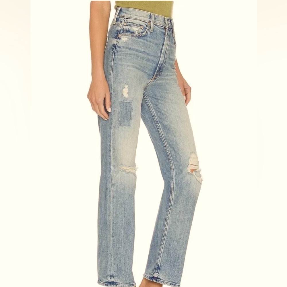 MOTHER Superior High Waisted Study Hover 30 Straight Leg We Are Castaways Denim - Picture 7 of 10